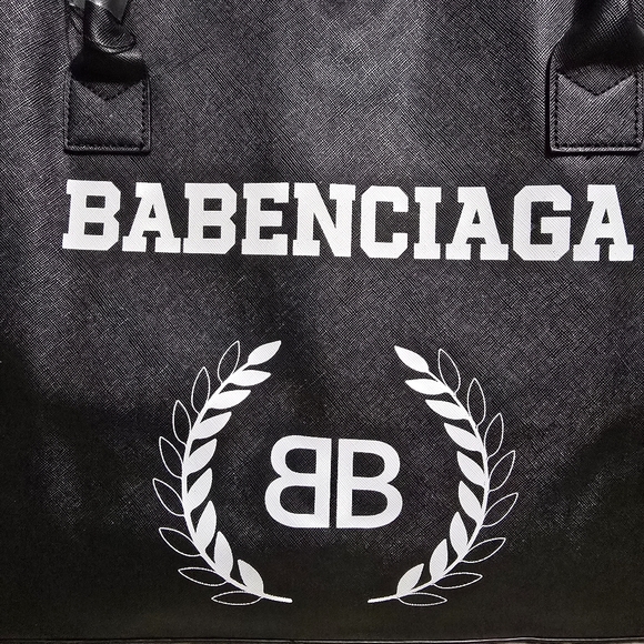 LATC Los Angeles Trading Co. Black Babenciaga Vegan Leather Tote NWT - Picture 2 of 9